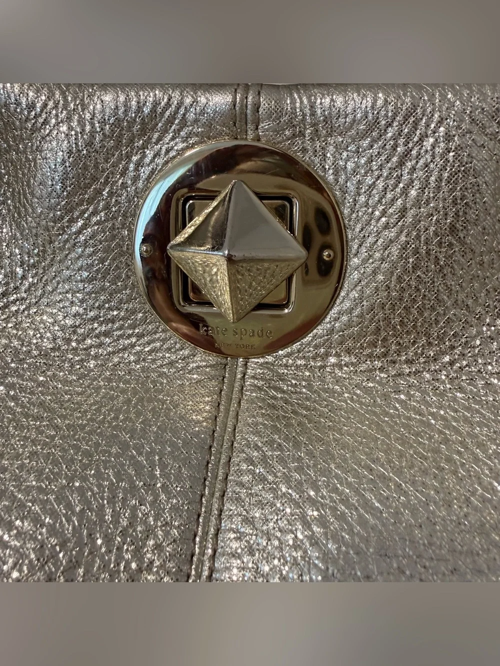 Kate Spade gold metallic bag